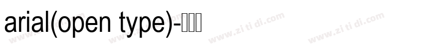 arial(open type)字体转换